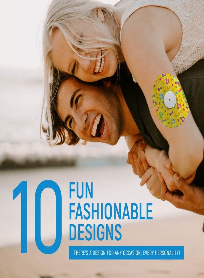 Rockadex Adhesive Patches - Compatible for Freestyle Libre Sensor, Custom-Designed Freestyle Libre Patches, Diabetic Supplies Mix 10 Pack Fluro - Image 5